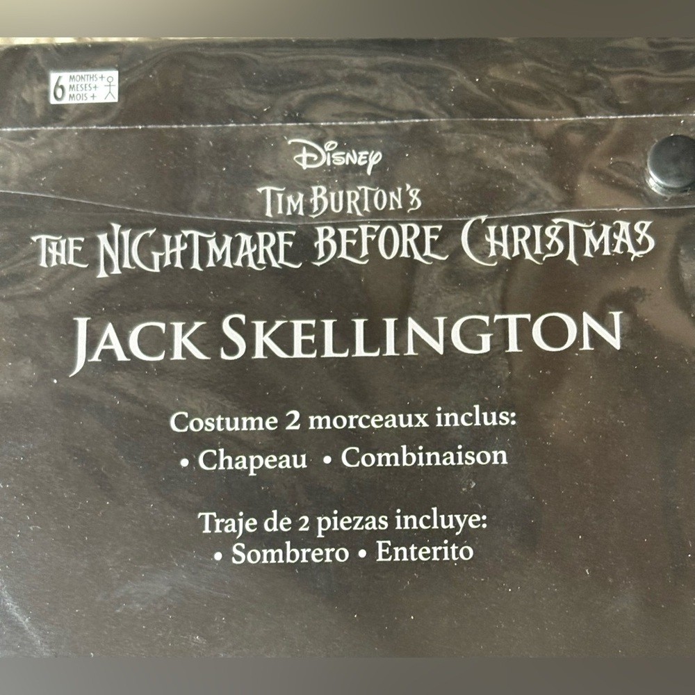 The Nightmare Before Christmas Jack Skellington Baby Costume - Black and White - Picture 5 of 5